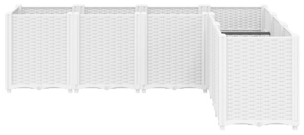 Donica ogrodowa, biała, 160x120x53 cm, PP