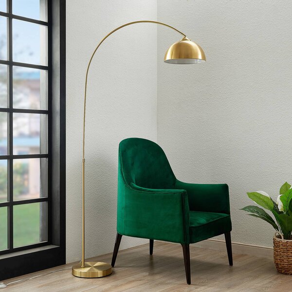 Lampa łukowa - lampa stojąca Lennart Lindby, mosiężny / złoty, salon / jadalnia, metal, nowoczesny