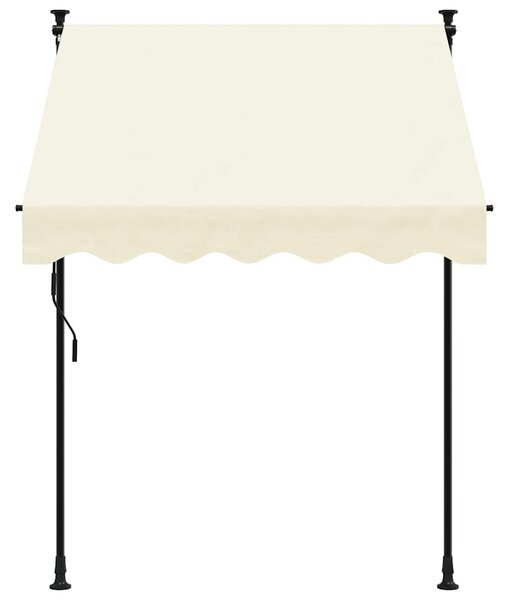 Markiza zwijana, kremowa, 150x150 cm, tkanina i stal