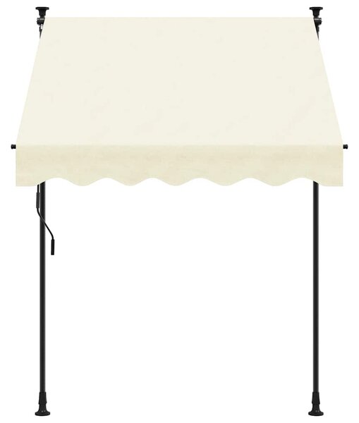Markiza zwijana, kremowa, 200x115 cm, tkanina i stal