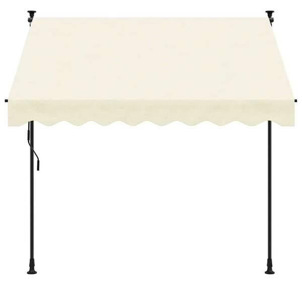 Markiza zwijana, kremowa, 250x150 cm, tkanina i stal