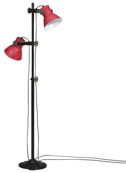 Lampa stojąca, 25 W, postarzany czerwony, 25x25x90/160 cm, E27