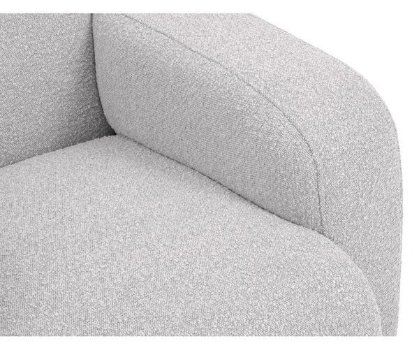 Jasnoszary fotel z materiału bouclé Molino – Micadoni Home