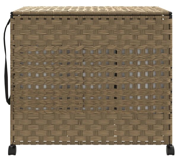 Kosz na pranie z kółkami, 66x35x60 cm, rattan