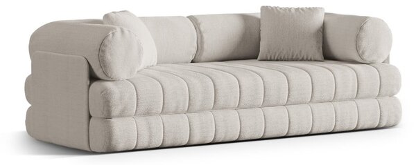 Beżowa rozkładana sofa z materiału bouclé 206 cm Kemi – Cosmopolitan Design