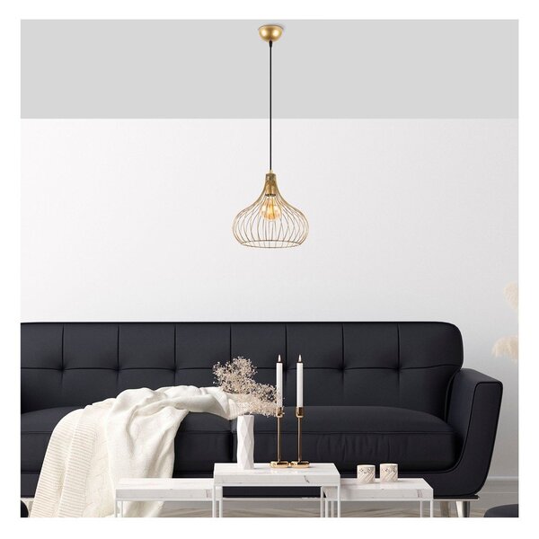 Lampa wisząca z metalowym kloszem ø 22 cm Teldemia – Opviq lights
