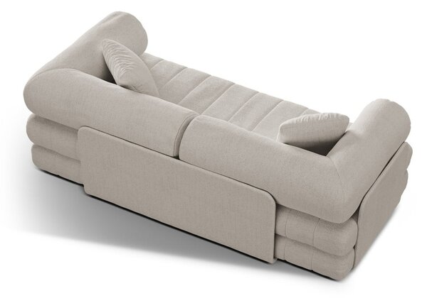 Beżowa rozkładana sofa z materiału bouclé 206 cm Kemi – Cosmopolitan Design