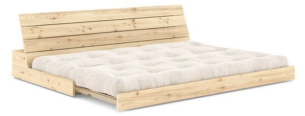 Biała sztruksowa rozkładana sofa 196 cm Base – Karup Design