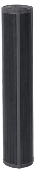 Dywan prostokątny, szary, 100x300 cm, bambusowy