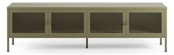 Zielona metalowa szafka pod TV 160x50x35 cm Fayna – Marckeric