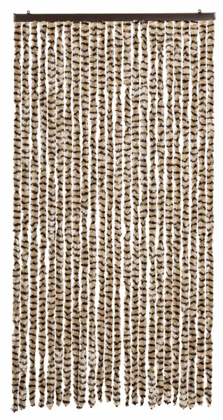 Zasłona przeciwko owadom, beżowo-brązowa, 100x200 cm, szenil