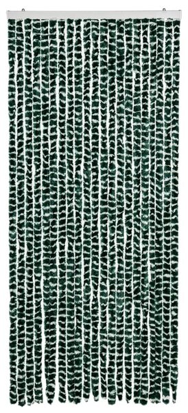 Zasłona przeciwko owadom, zielono-biała, 90x200 cm, szenil