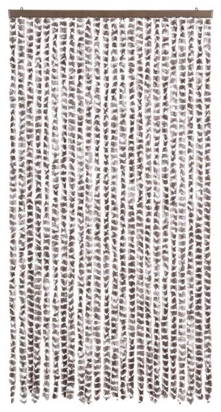 Zasłona przeciwko owadom, taupe i biel, 100x230 cm, szenil