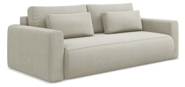 Beżowa rozkładana/ze schowkiem sofa 238 cm Kapua – Makamii