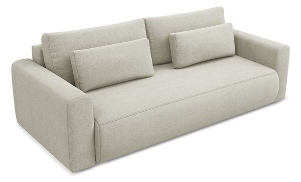 Beżowa rozkładana/ze schowkiem sofa 238 cm Kapua – Makamii