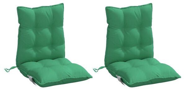 Poduszki na krzesła z niskim oparciem, 2 szt., zielone