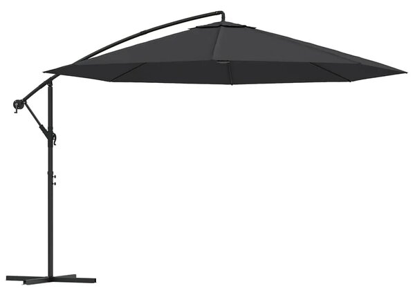 Wiszący czarny ogrodowy parasol D4-R32
