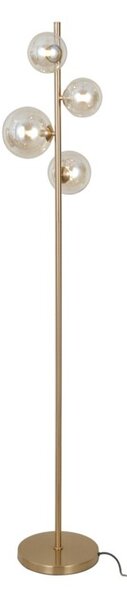 Lampa stojąca podłogowa glamour złota bursztynowe szklane kule 4xG9 20W do salonu sypialni CANELLO Italux