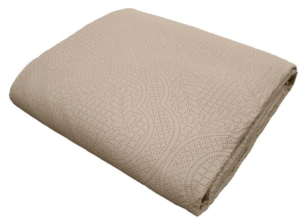 Jasnobrązowy zestaw narzuty na łóżko i poszewki na poduszkę z mikrowłókna 240x260 cm Romane – douceur d'intérieur