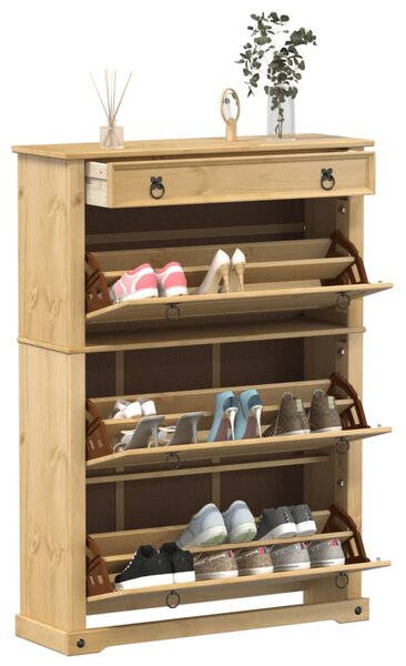 Szafka na buty Corona, 99x32x138 cm, lite drewno sosnowe
