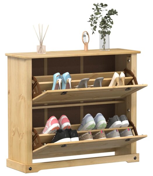Szafka na buty Corona, 99x32x85 cm, lite drewno sosnowe