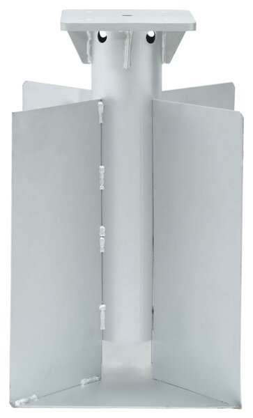 Podstawa pod parasol, in-ground, srebrna, 27,5x27,5x45 cm, stal