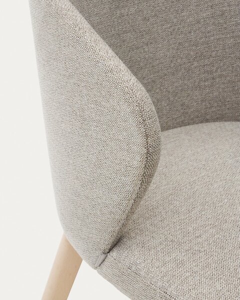 Beżowy tapicerowany fotel jadalniany Darice – Kave Home