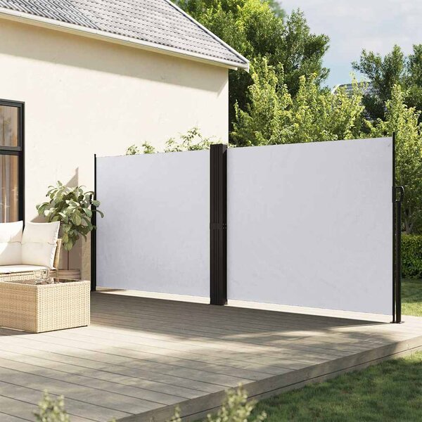Zwijana markiza boczna, biała, 160x600 cm