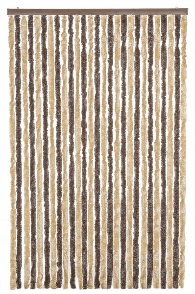 Zasłona przeciwko owadom, ciemny brąz i beż, 118x220 cm, szenil