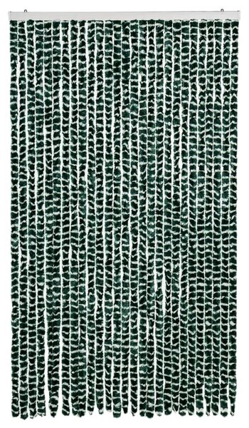 Zasłona przeciwko owadom, zielono-biała, 118x220 cm, szenil