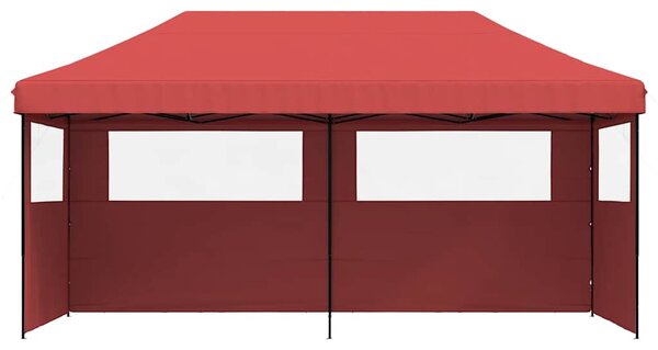 Namiot imprezowy typu pop-up z 3 ściankami, burgundowy