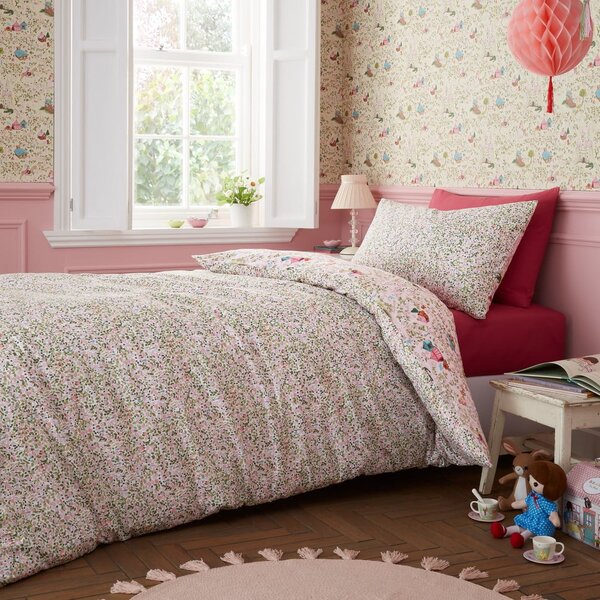 Różowa bawełniana pościel dziecięca do łóżeczka 120x150 cm Fairytale – Belle & Boo