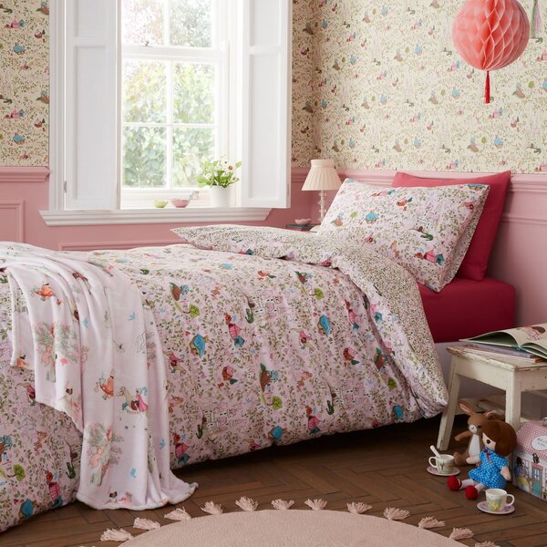 Różowa bawełniana pościel dziecięca do łóżeczka 120x150 cm Fairytale – Belle & Boo