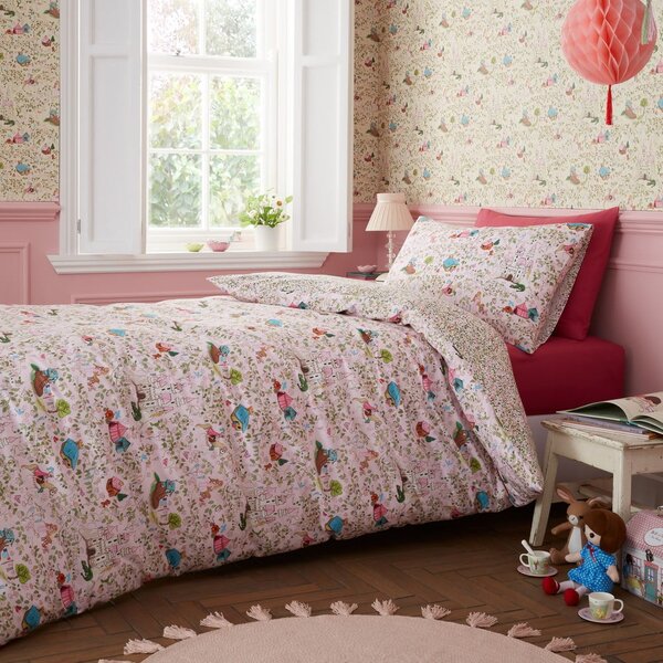 Różowa bawełniana pościel dziecięca do łóżeczka 120x150 cm Fairytale – Belle & Boo