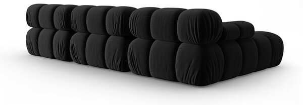 Czarna aksamitna sofa 285 cm Bellis – Micadoni Home