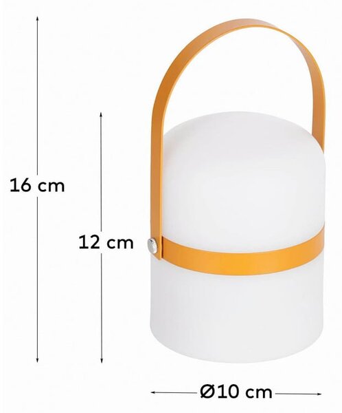 Biała lampa zewnętrzna Kave Home Janvir, wys. 16 cm