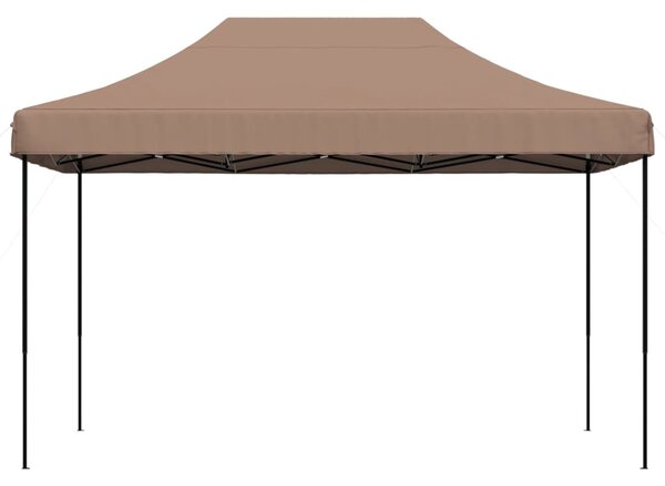 Składany namiot imprezowy typu pop-up, brązowy, 410x279x315 cm
