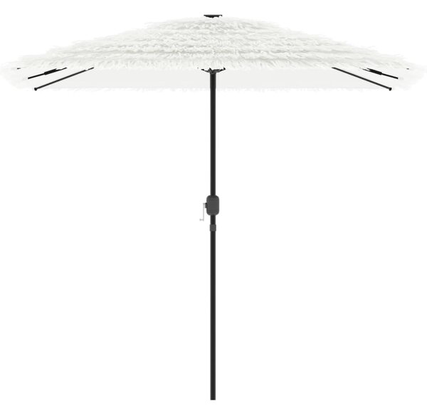 Parasol ogrodowy na stalowym słupku, biały, 248x248x248 cm