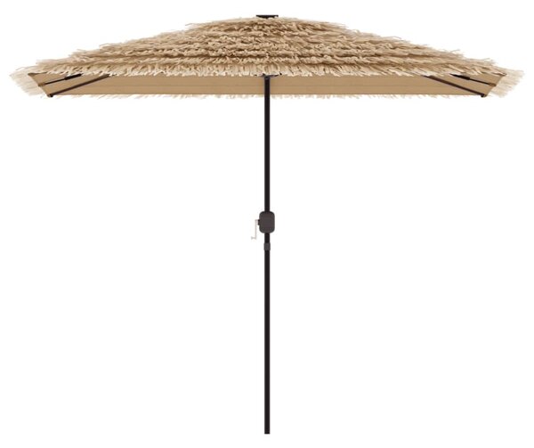 Parasol ogrodowy na stalowym słupku, brązowy, 300x200x250 cm