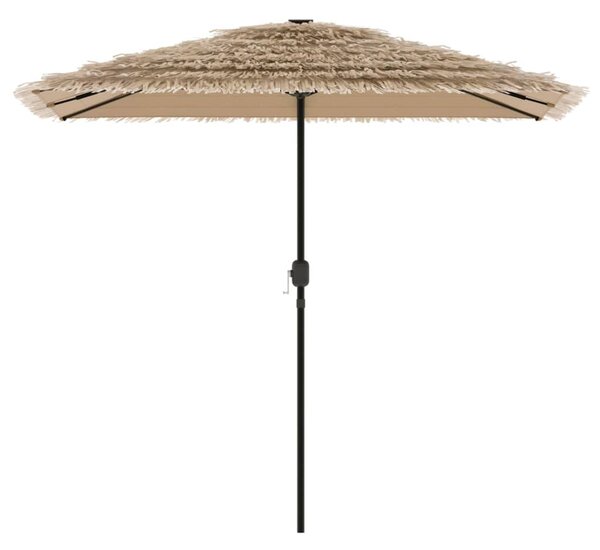 Parasol ogrodowy na stalowym słupku, brązowy, 248x248x248 cm