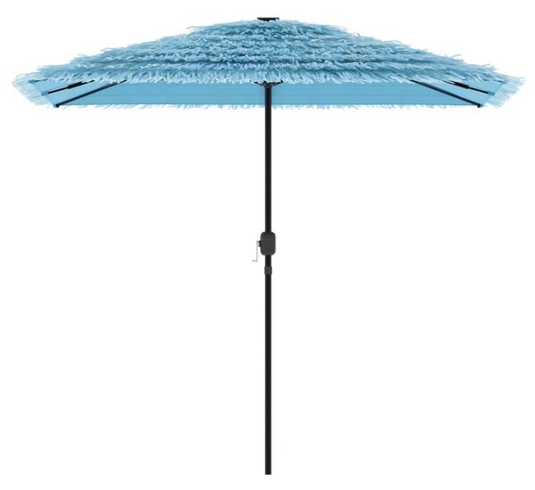 Parasol ogrodowy na stalowym słupku, niebieski, 248x248x248 cm
