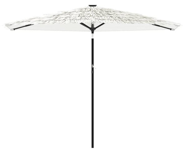 Parasol ogrodowy na stalowym słupku, biały, 288x288x225 cm