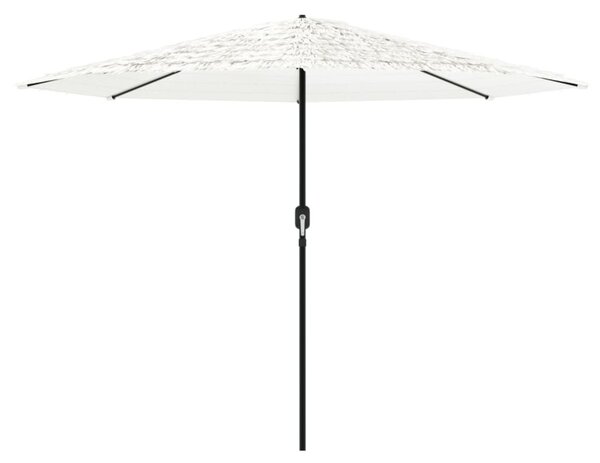 Parasol ogrodowy na stalowym słupku, biały, 324x324x247 cm