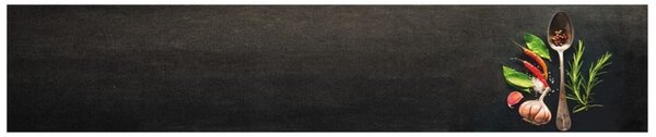 Dywanik kuchenny, wzór w przyprawy, 60x300 cm, aksamit