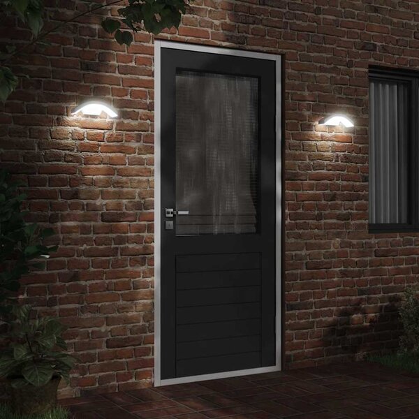 Kinkiety zewnętrzne LED, 2 szt., białe, odlewane aluminium