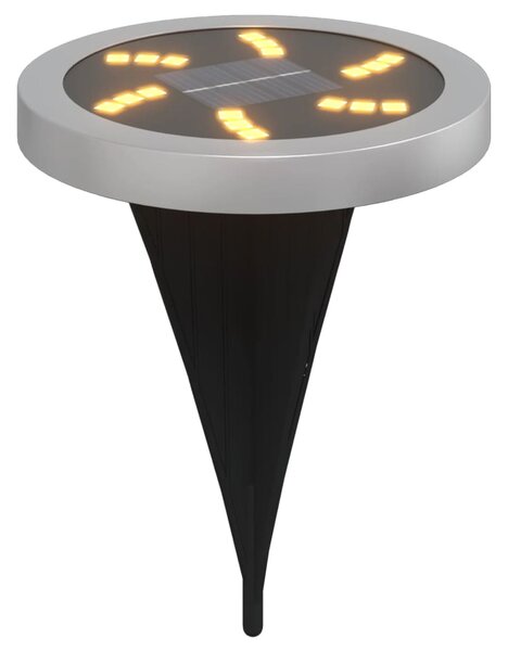 Solarne lampki gruntowe, z kolcami, 12 szt., ciepłe białe