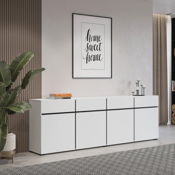 Komoda INCROCIO 225 cm do Salonu Sypialni Biały