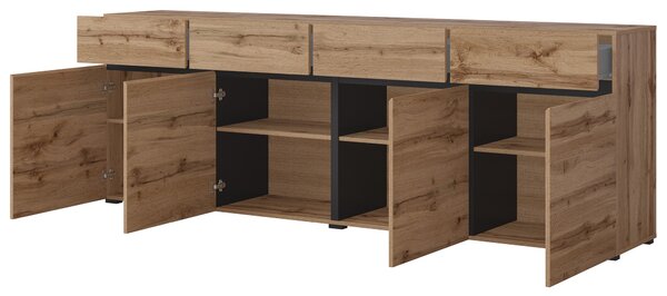 Komoda INCROCIO 225 cm do Salonu Sypialni Dąb wotan