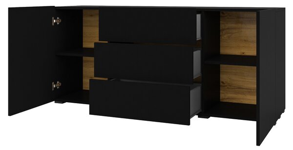 Komoda AURORA 140 cm do Salonu Sypialni Czarny