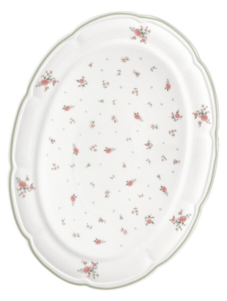 Biały porcelanowy półmisek Brandani Nonna Rosa